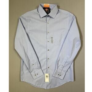 Van Heusen Men's Regular Fit Stain Shield Dress Shirt silver 15-15.5 34-35 $60